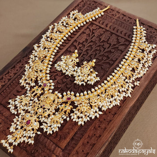 Venkatraman Guttapusalu Neckpiece With Earrings (Gn9619)