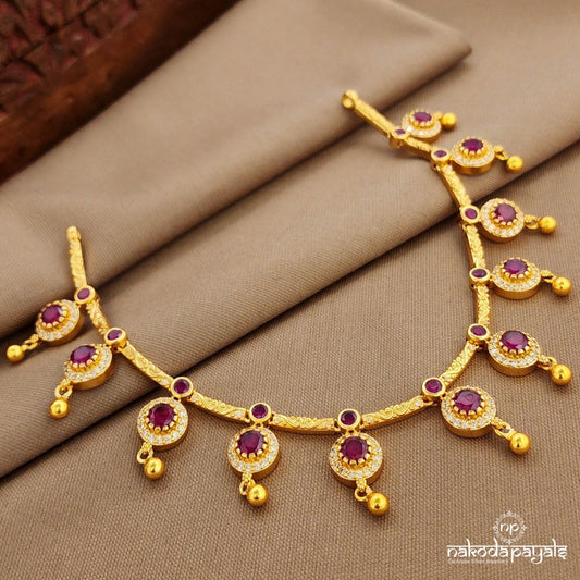 Pink Drop Neckpiece (Gn9836)