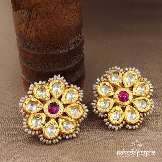 Kundan Pearled Studs (Ge10040)