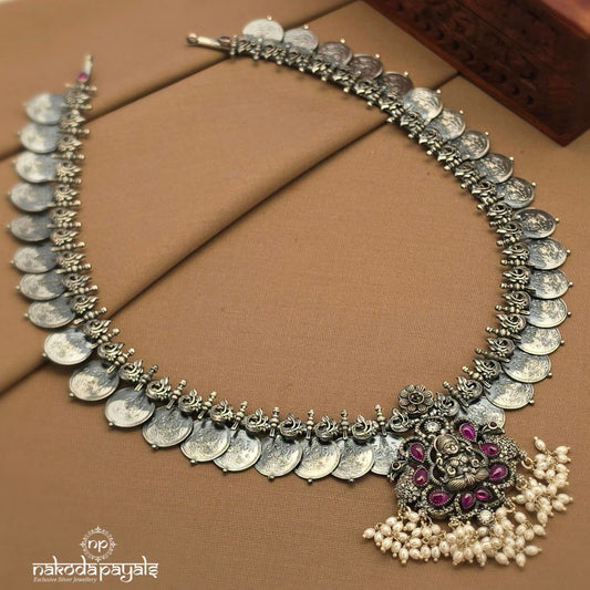 Pearled Drop Lakshmi Kasu Neckpiece (N11629)