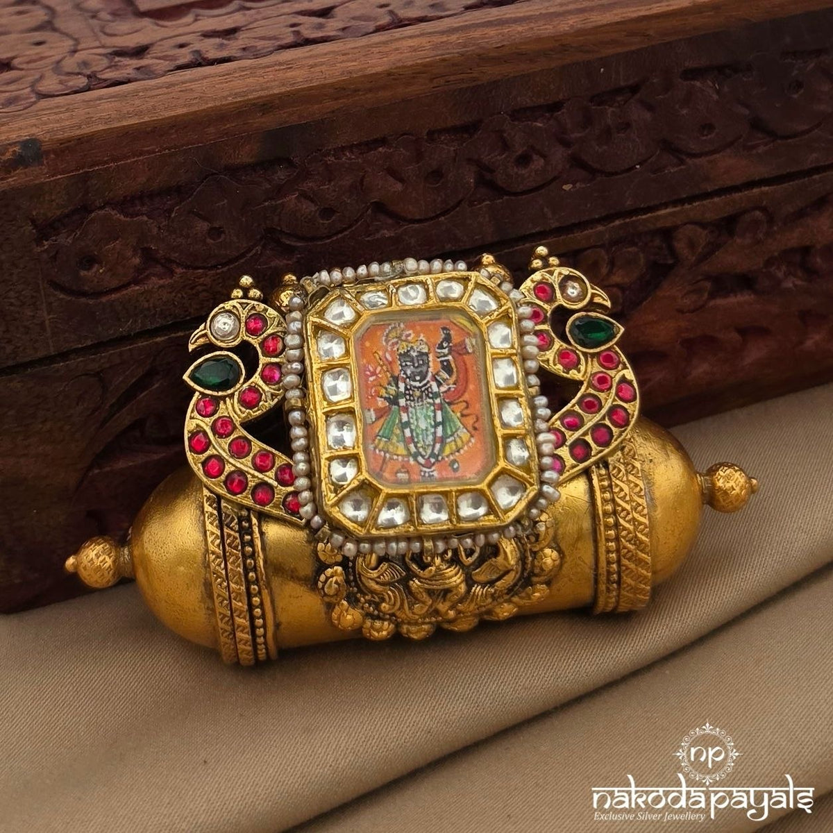 Sri Jagannath Kundan Pearl Pendant (Gp2695)