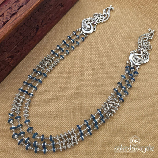 Peacock Blue Drop Neckpiece (N11991)
