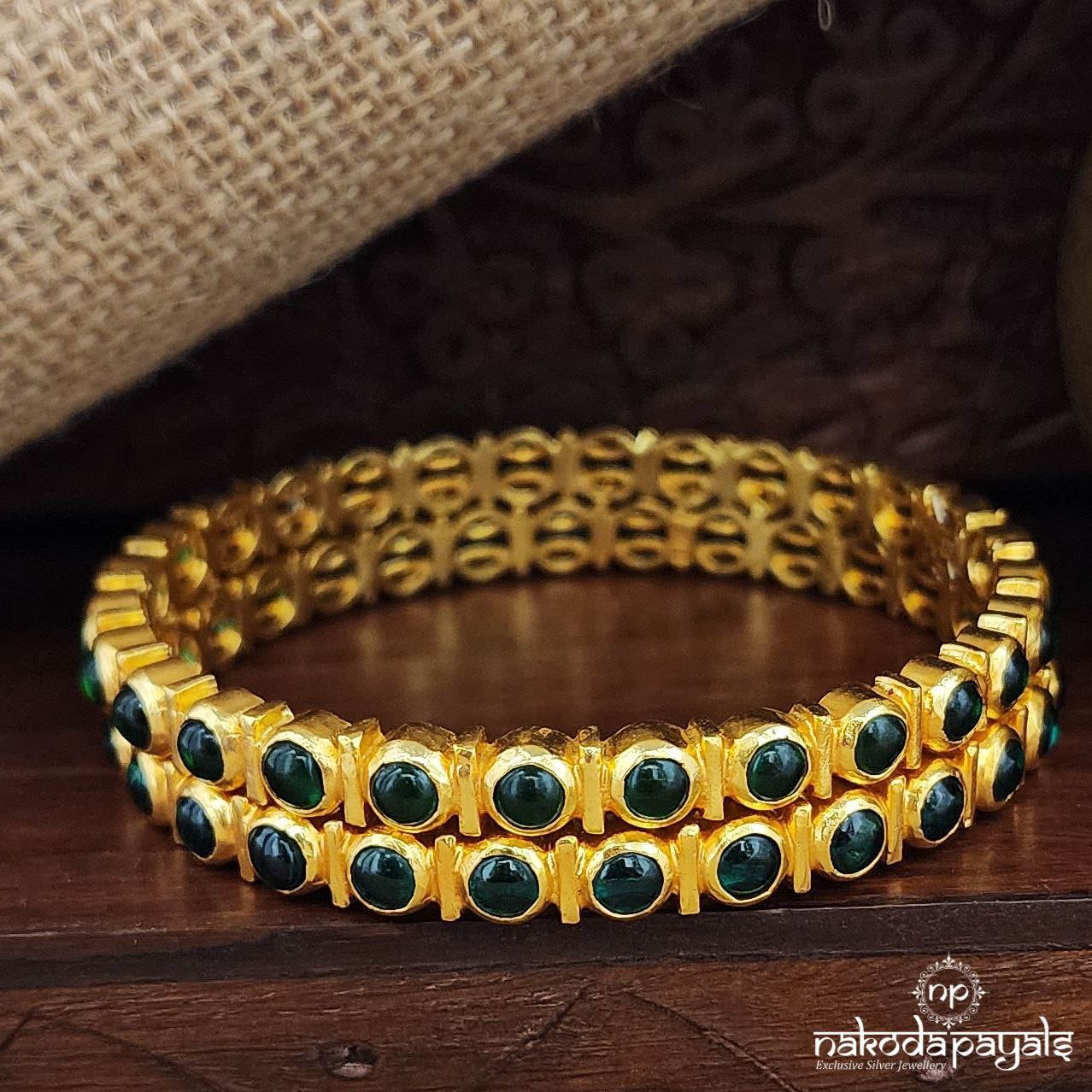 Green Oval  Bangles Pairs (Gk3150-52)