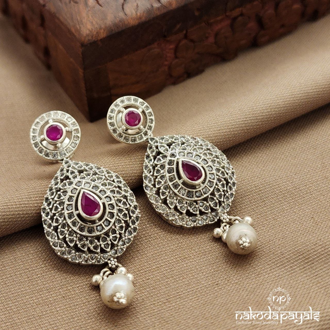 Pink Drop Earrings (C3829)