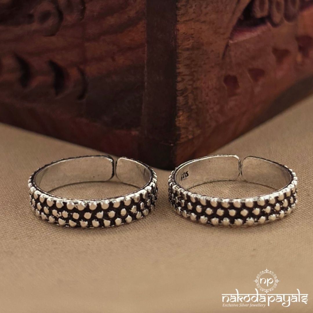 Dotted Oxidised Toerings (T4927)