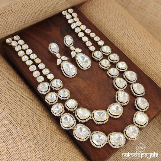 Grand Moissanite Neckpiece With Earrings (Gn8380)