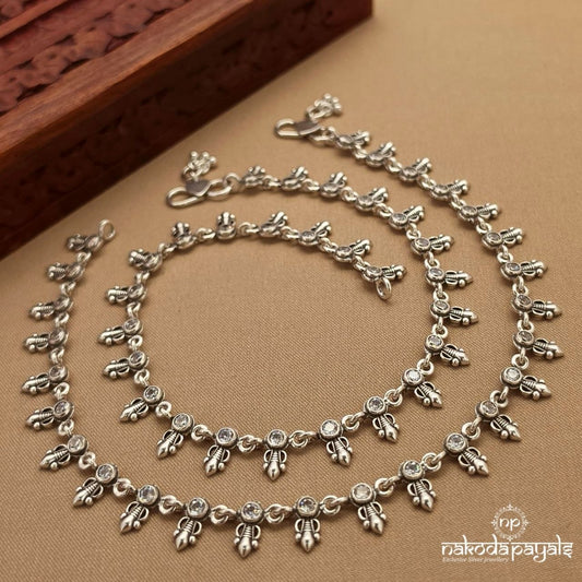 White Drop Anklet (A6906)
