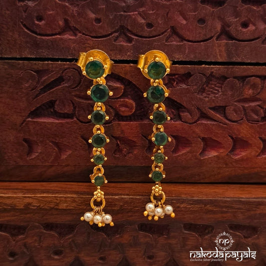 Greenish Pearl Earrings (Ge11026)