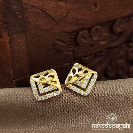 CZ squarish Studs (Ge9981)