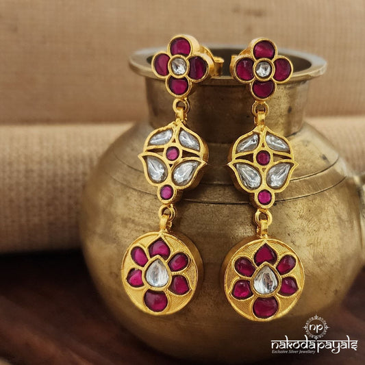Kundan Floral Earrings (Ge9081)