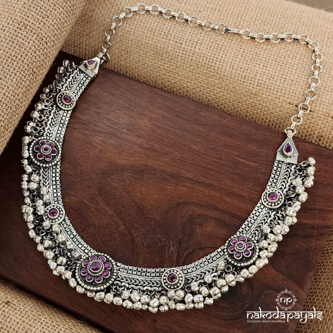 Ghungroo Pink Neckpiece (N10960)