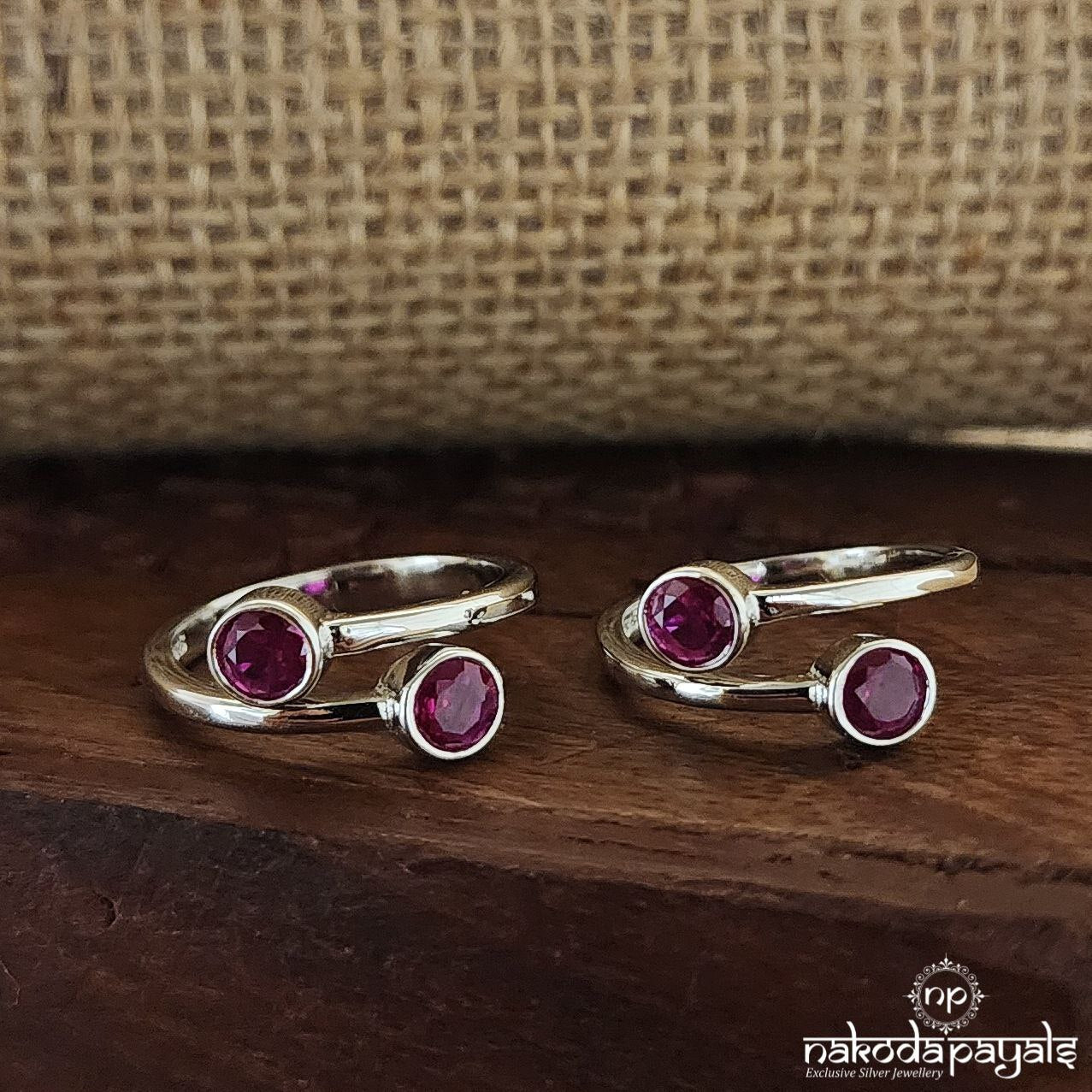 Pink Adjustable Toerings (T4434)