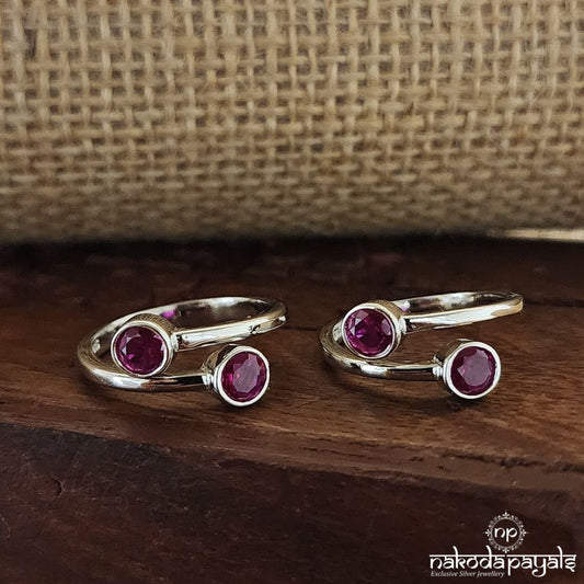 Pink Adjustable Toerings (T4434)