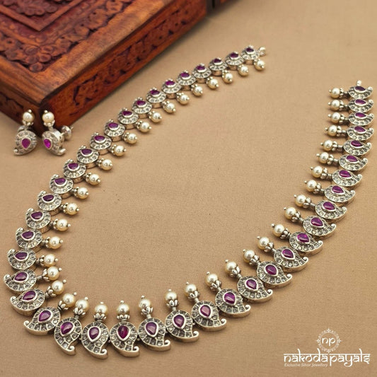 Pink Mango Pearly Neckpiece (N12052)
