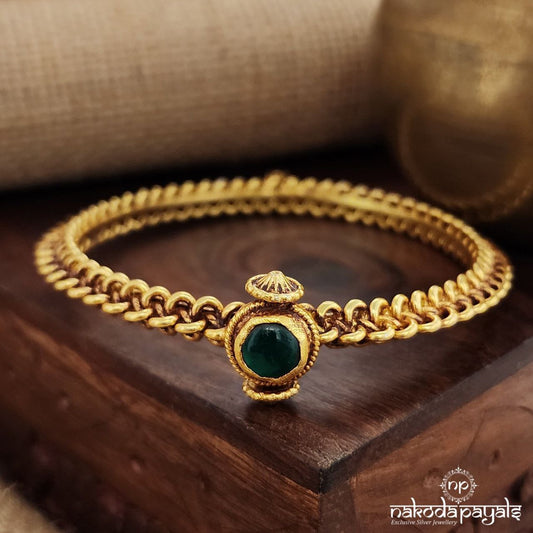 Circular Green Drop Linked Kada (2.6) (Gk3049)