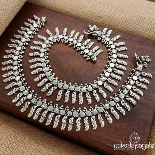 Circular Peacock Drop Anklets (A6393)