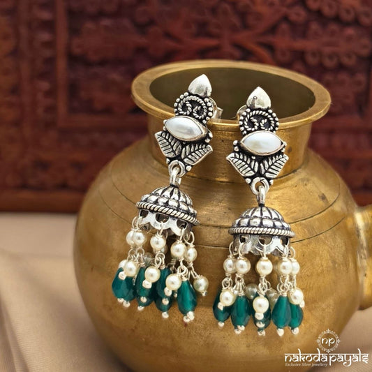 White Dot Pearly Jhumka (J1842)