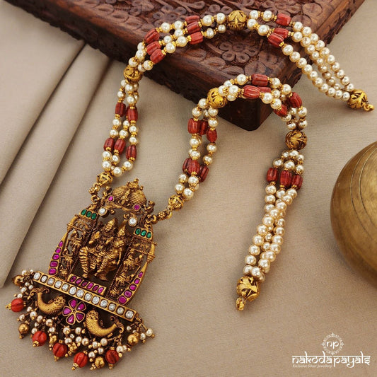 Narasimhan Lakshmi Coral Neckpiece (Gn8889)
