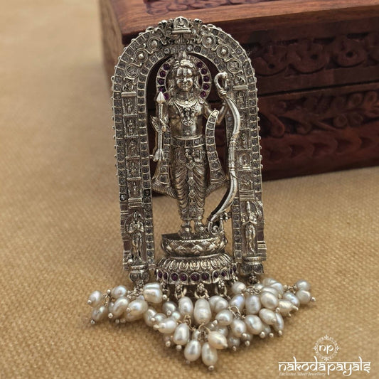 Lord Ram Oxidised Pendant (P2636)