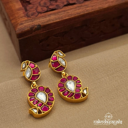 Red Drop Mango Studs (Ge10759)
