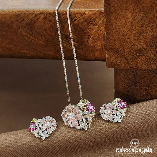 Sweetheart Pink Pendant Set (St3876)