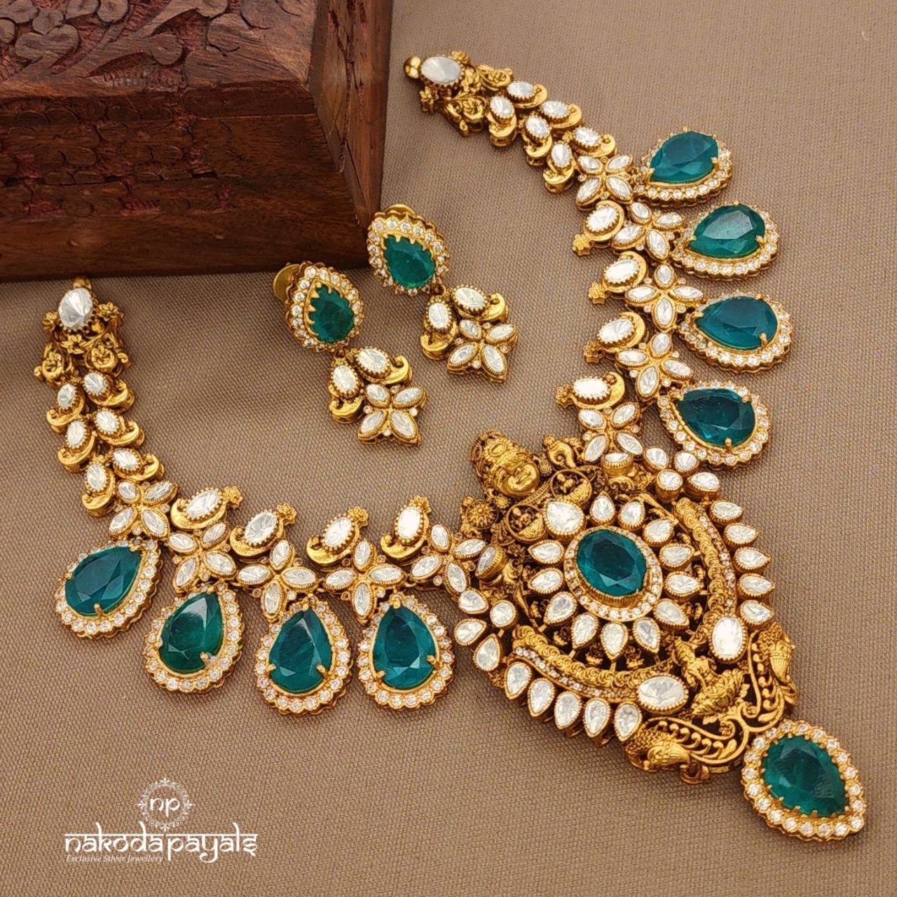 Venkatraman Moissanite Neckpiece Set (Gn9692)