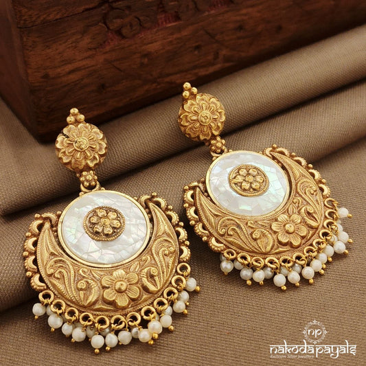 MOP Pearled Drop Earrings (Ge10268)