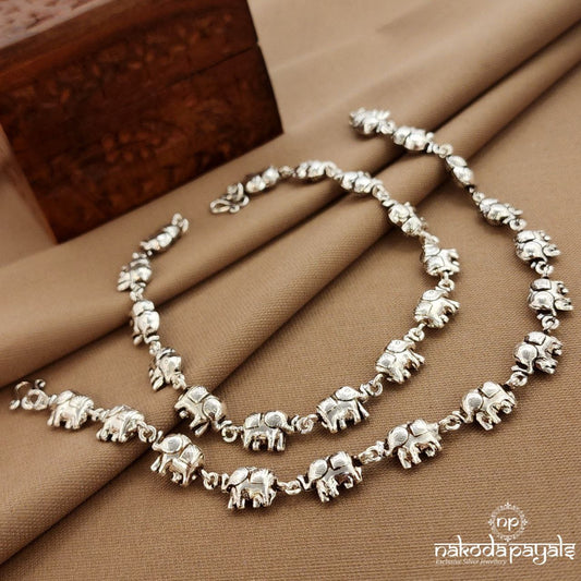 Elephant Linked Anklets (A6717)