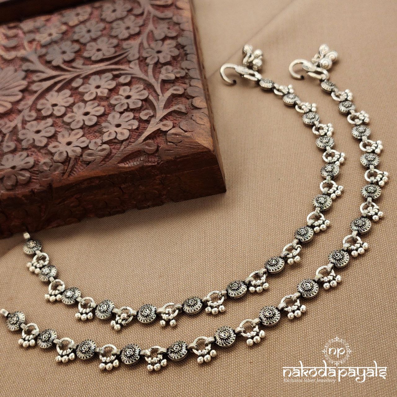 Circular Ball Drop "10.5 Inch" Anklets (A6748)