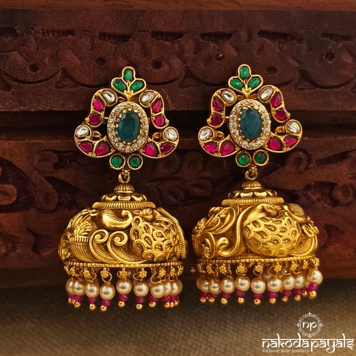 Gorgeous Peacock Jhumka (Ge11372)