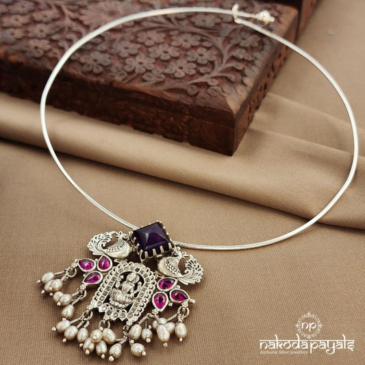 Amethyst Pearled Drop Hasli (N11443)