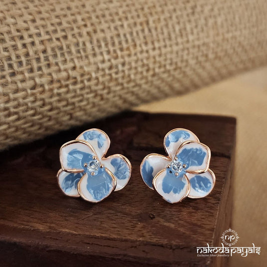 Blue Bliss Flower Earrings (St3263)