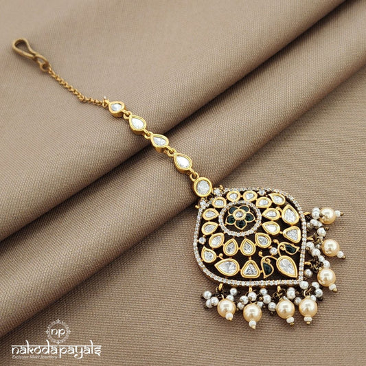 Green Sparkling Maang Tikka (Gm1076)