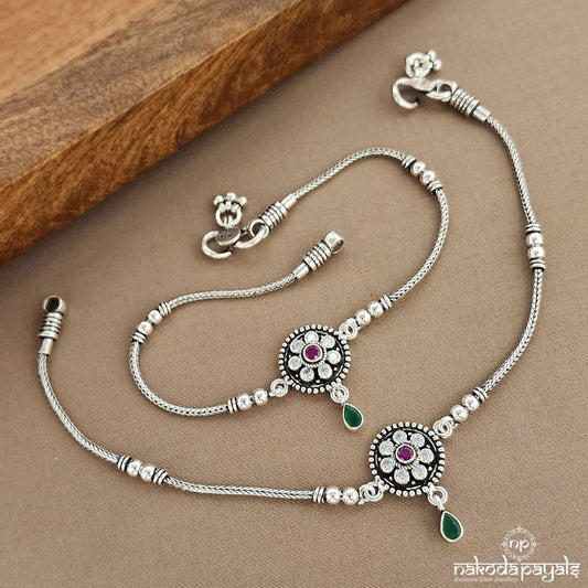 Circular Multicolored Anklets (A6599)