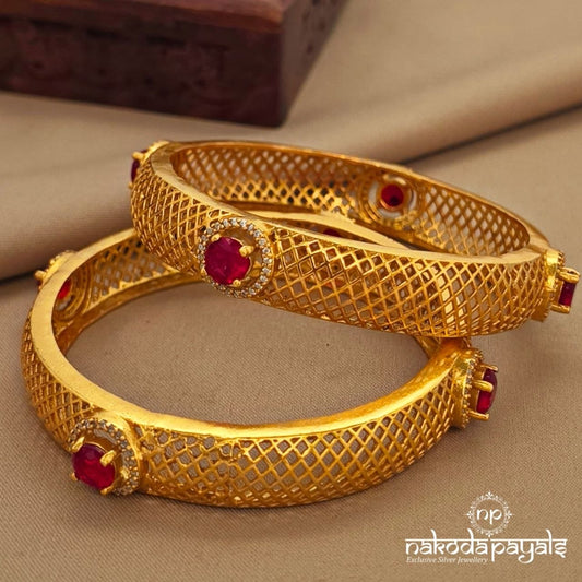 Ruby Circular Bangles (2.6) (Gk3279)