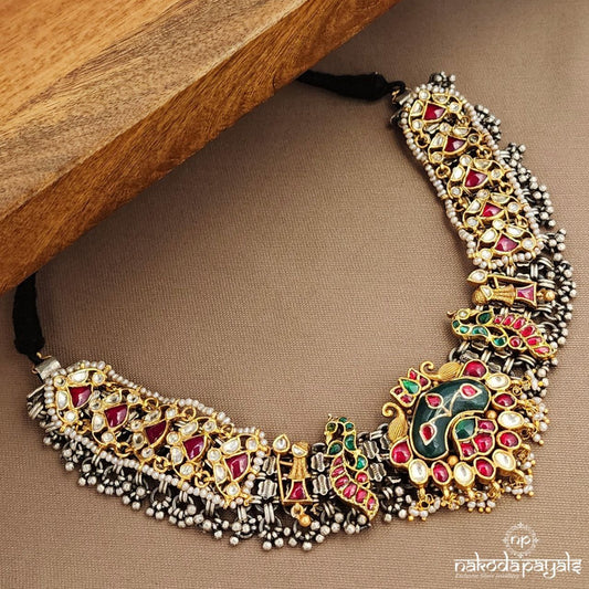 Dual Tone Kundan Neckpiece  (N11157)