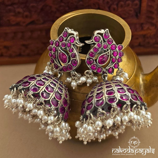 Pearly Peacock Jhumka (J1888)
