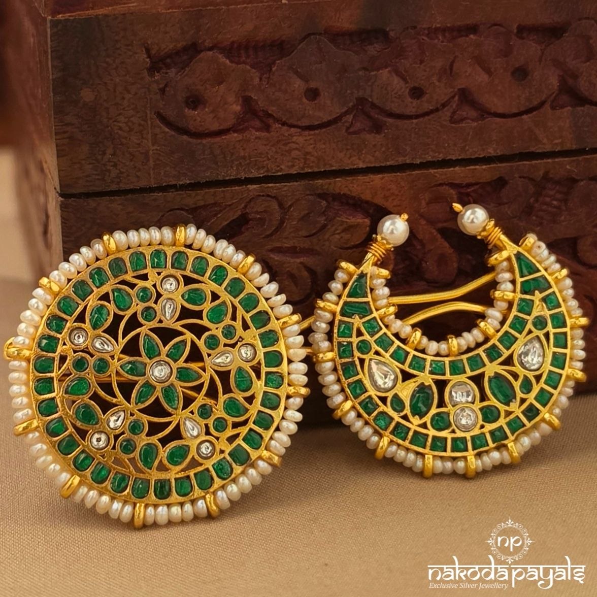 Greenish Kundan Surya Chandra (Ha0175)