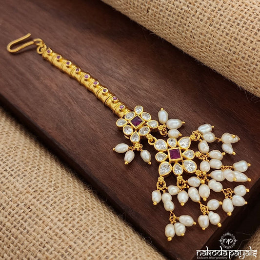 Guttapusalu Pearled Drop Maang Tika (Gm1036)