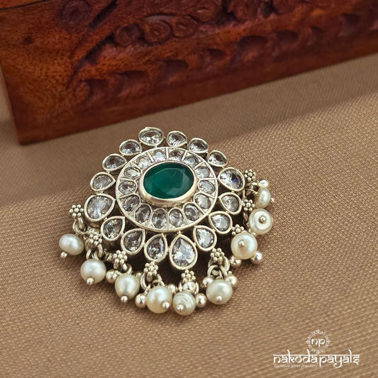 Pearled Drop Green Pendant (P2566)