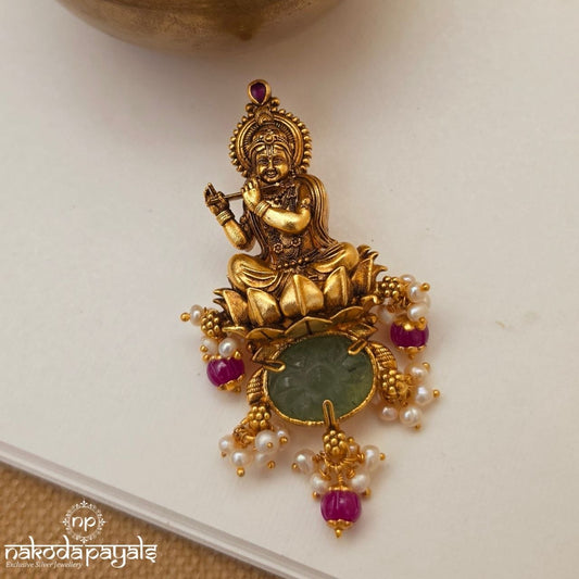 Exclusive Lotus Krishna Pendant (Gp2541)