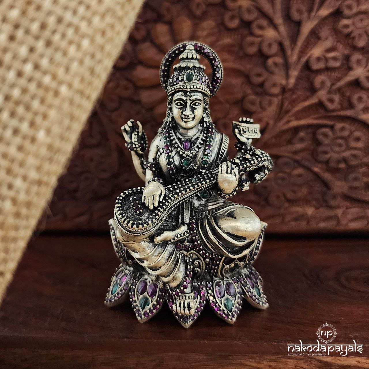 Saraswati On Lotus (Aa0584)