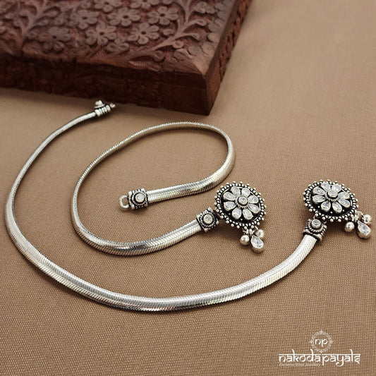 White Circular Anklets (A6814)