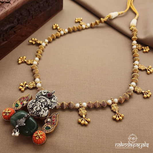 Pearled Lakshmi  Saaj Neckpiece (Gn9242)