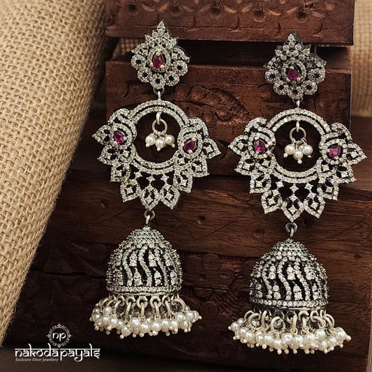 CZ Pearled Drop Big Jhumka (J1509)