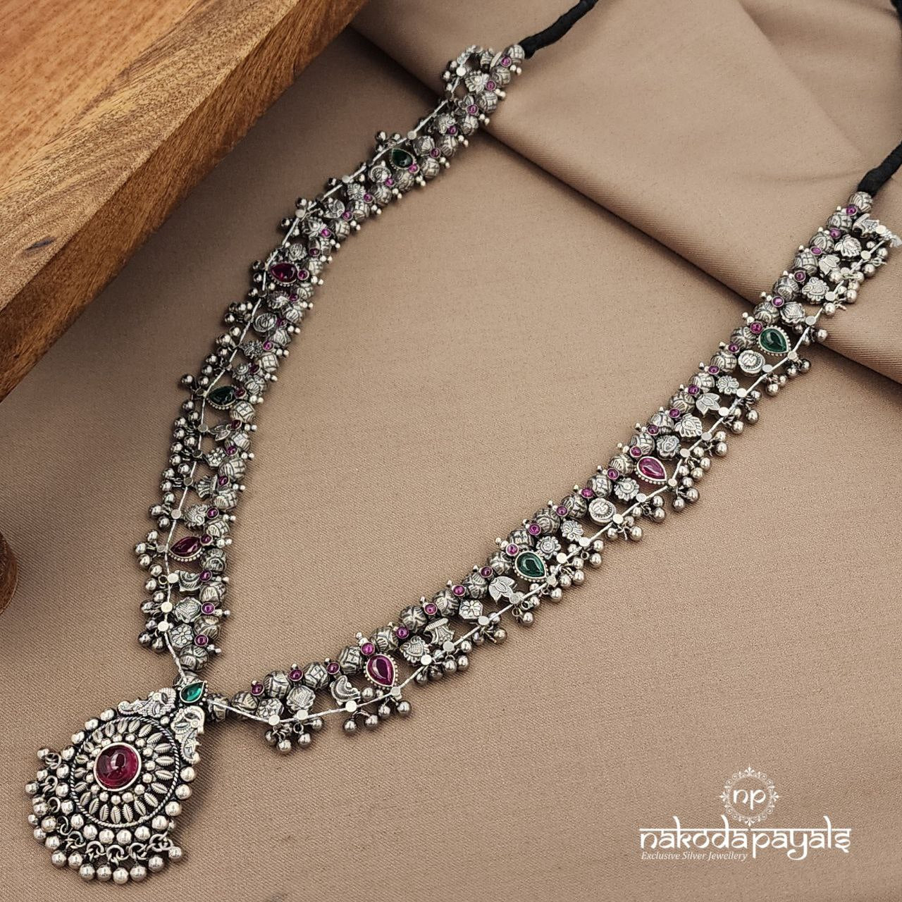 Ball Drop Kemp Saaj Long Neckpiece (N11041)
