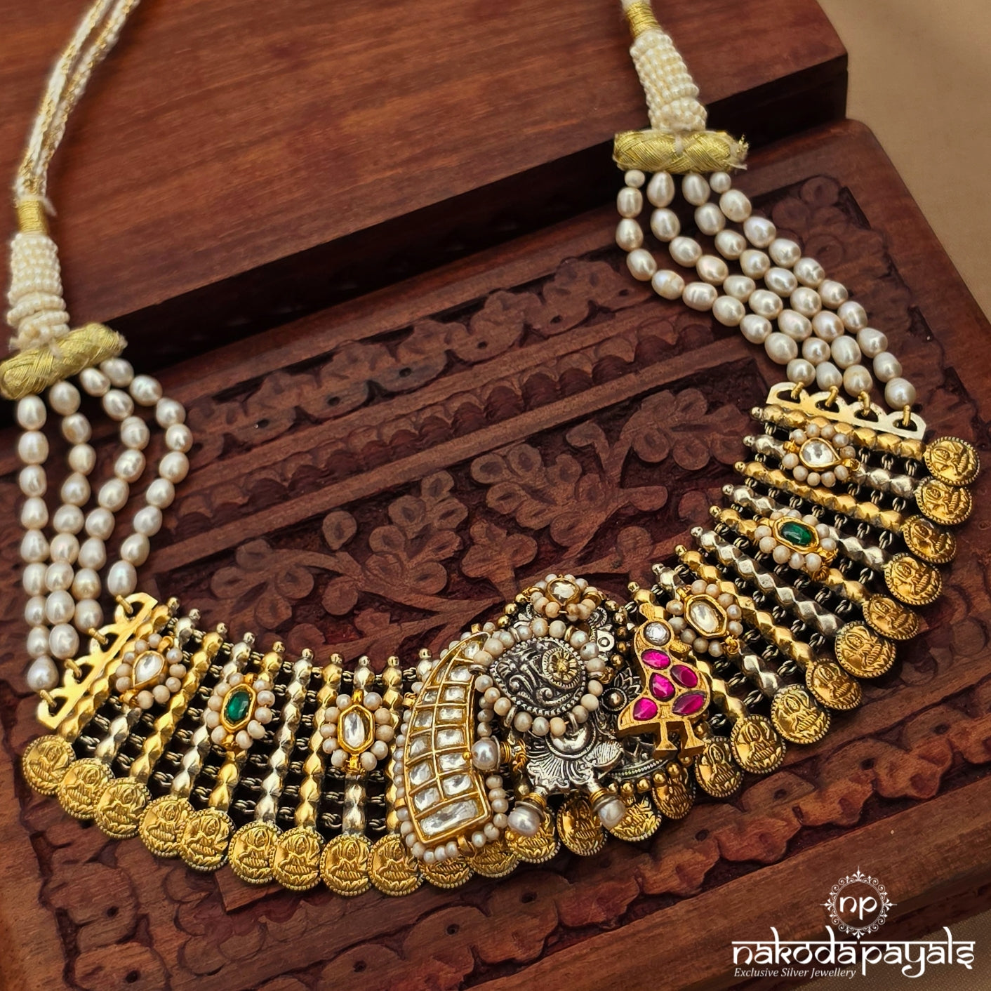 Kundan Birl Dual Tone Neckpiece (N11911)