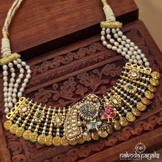 Kundan Birl Dual Tone Neckpiece (N11911)