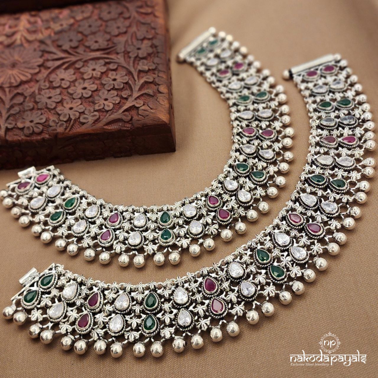 Multicolor Drops Anklets (A6776)