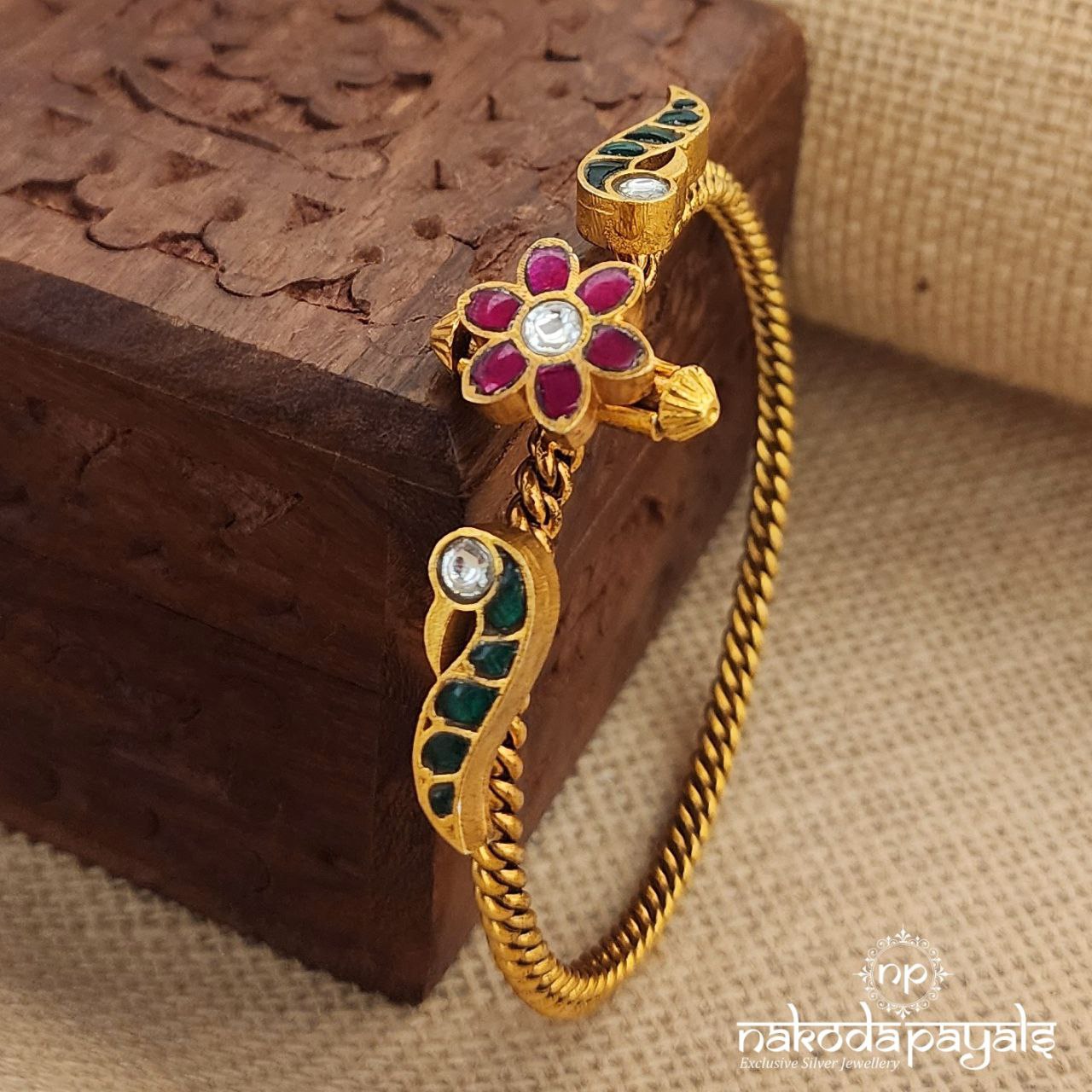 Green Peacock Screw Kada (Gk2662)